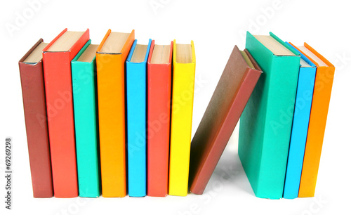 Wallpaper Mural Multi-coloured books. On white background. Torontodigital.ca