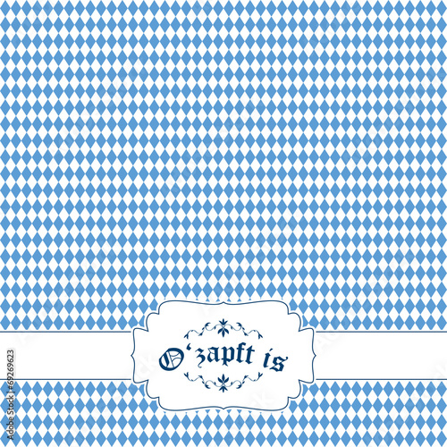Oktoberfest background with banner and text O'zapft is