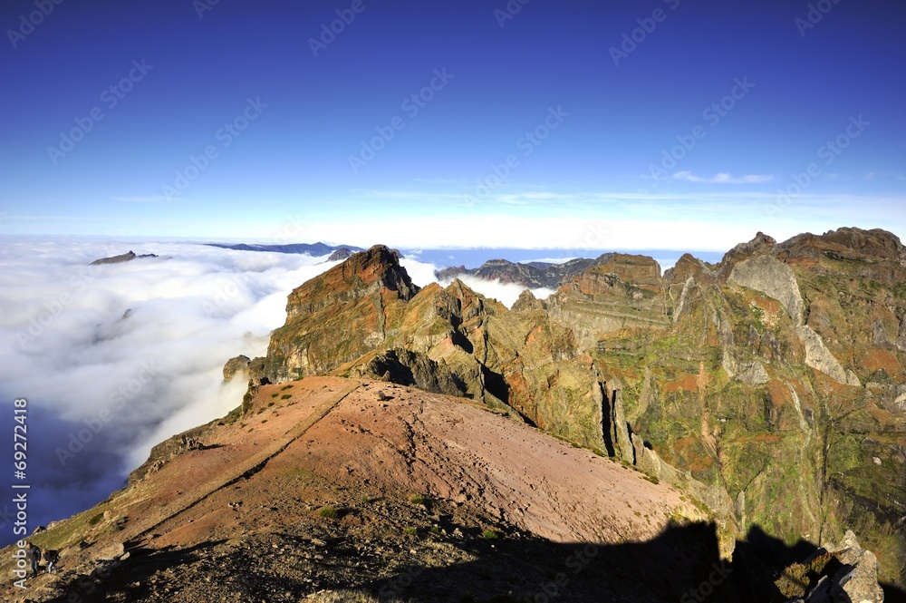 cloud inversion below Pico Do Arieiro