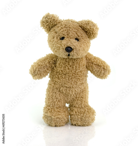 brown teddy bear isolated on white © kuarmungadd
