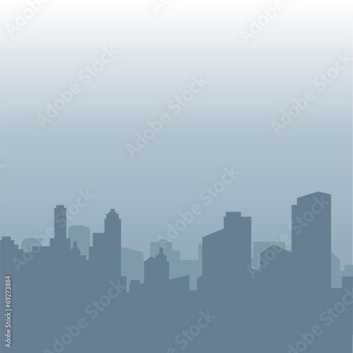 Abstract vector morning city