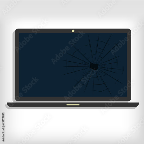 Broken laptop monitor