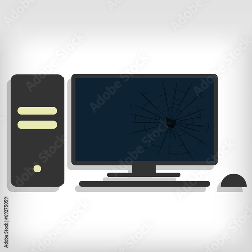 Broken pc monitor