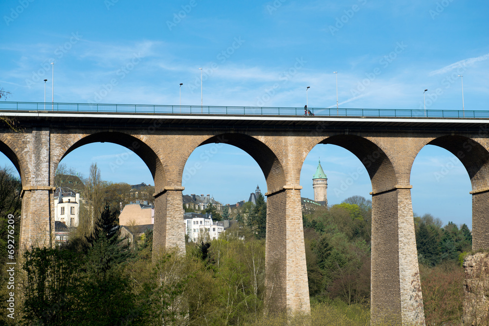 The Passerelle (or Luxembourg Viaduct) in Luxemburg. The Passerelle (or Luxembourg Viaduct) in Luxemburg.