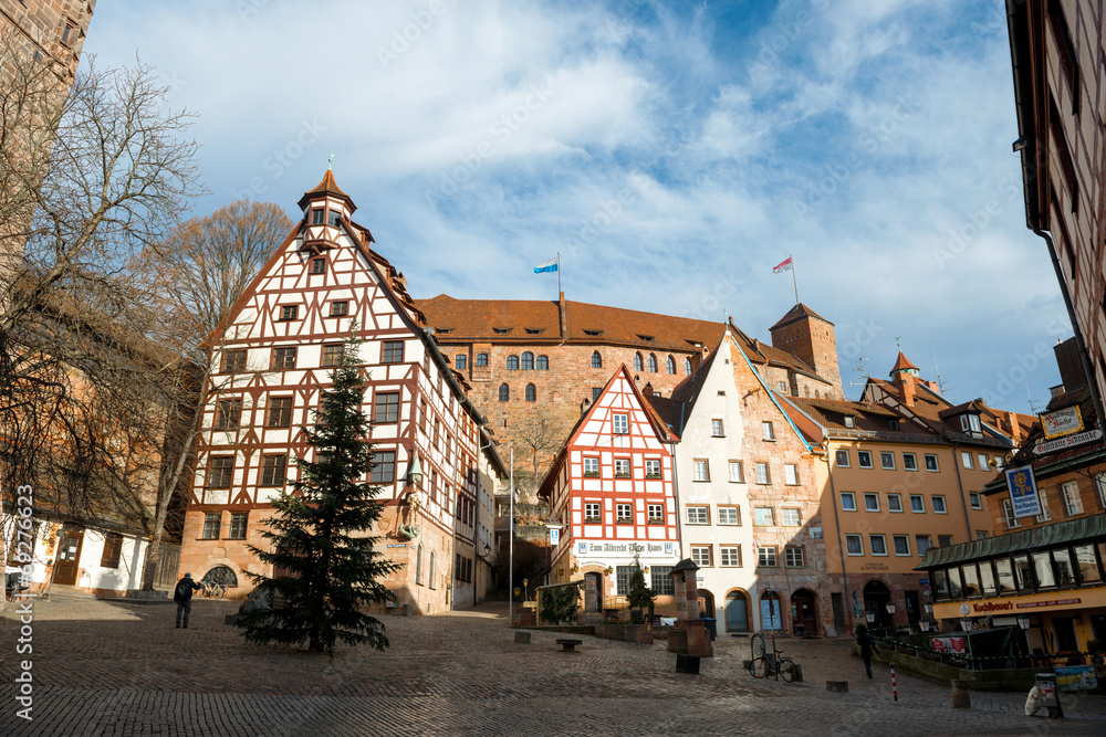 View of the Old Town architecture in Nuremberg, Germany