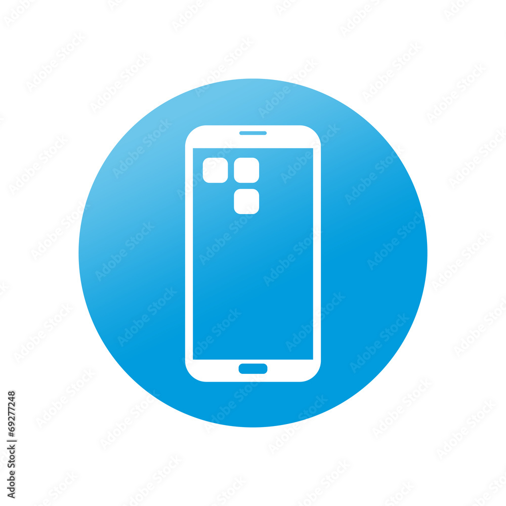 Etiqueta redonda smartphone