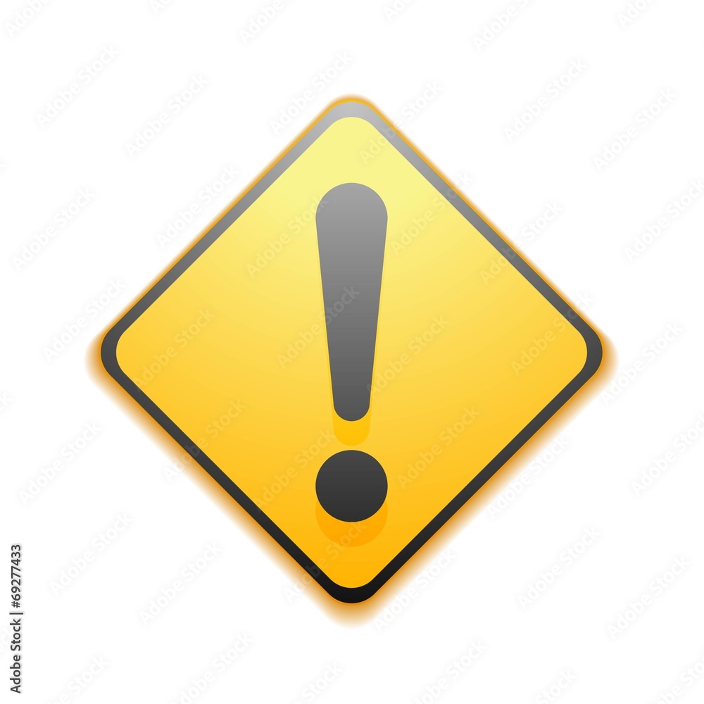 Exclamation danger sign Exclamation danger sign