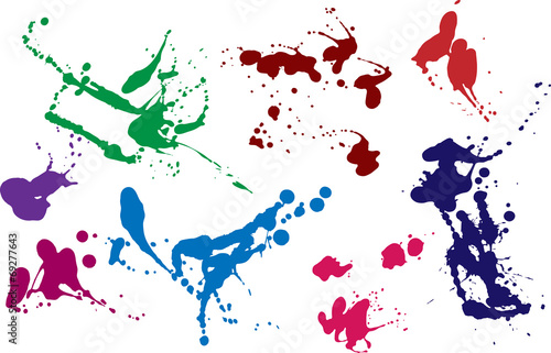 colored blots and splashes set2