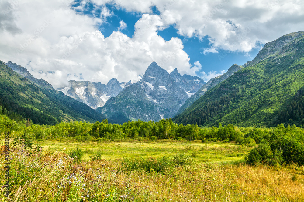Mountain landscape. Caucasian National Park. Russia