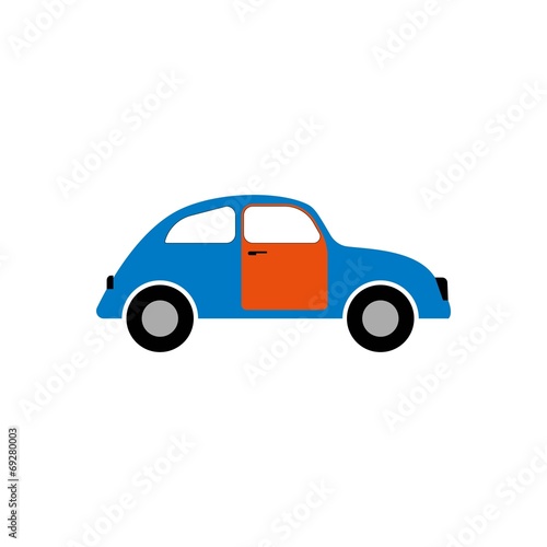 Passenger car figure for infographics
