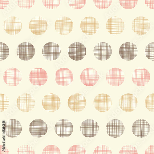 Vintage textile polka dots seamless pattern background