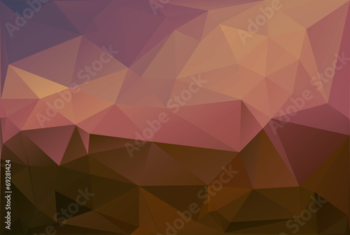 Autumn Orange Triangle Polygon Background