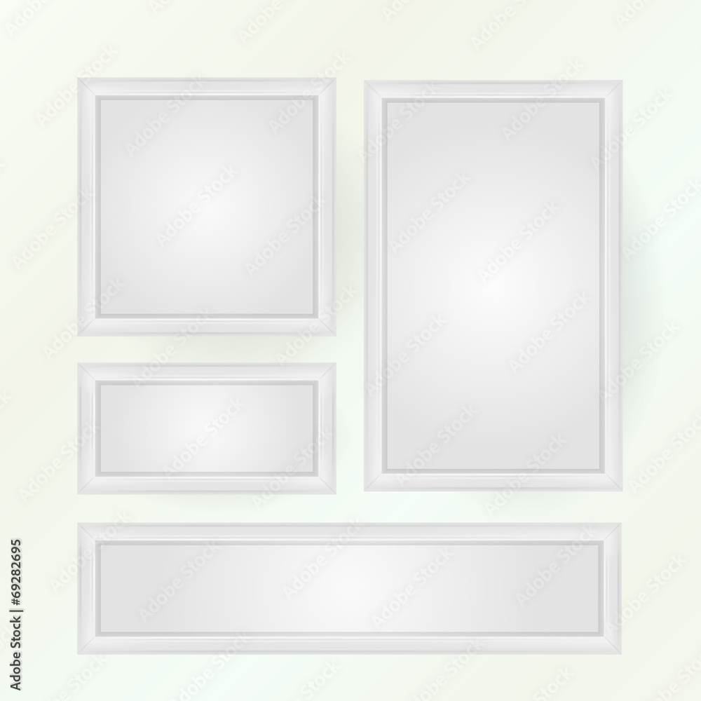 Illustration of blank poster mock-ups