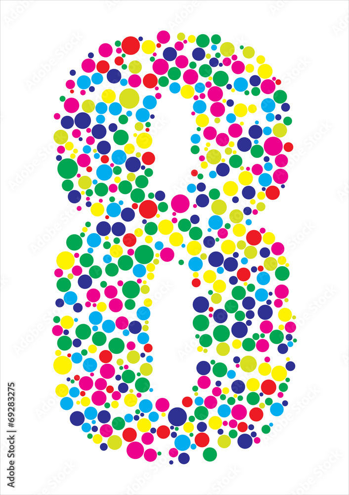 Vector illustration of number eight Vector illustration of number eight