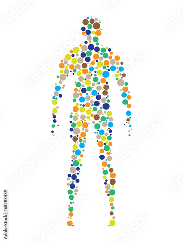 Vector illustration of human body outline