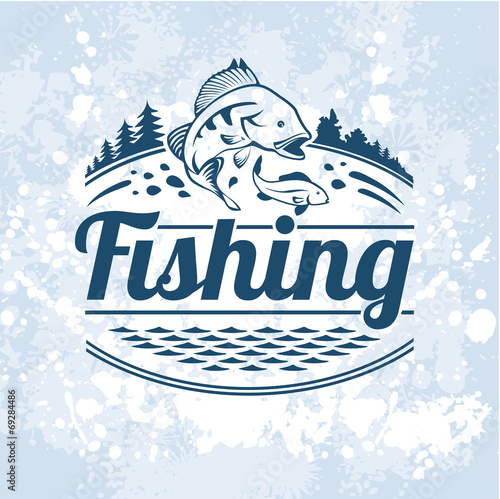 fishing vector labels