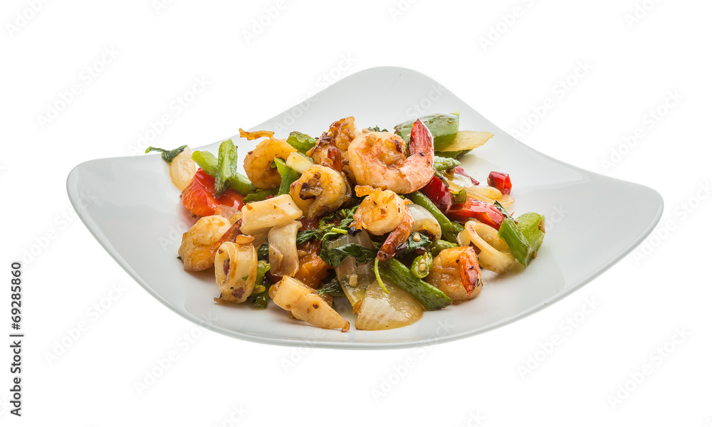 Seafood with vegetables