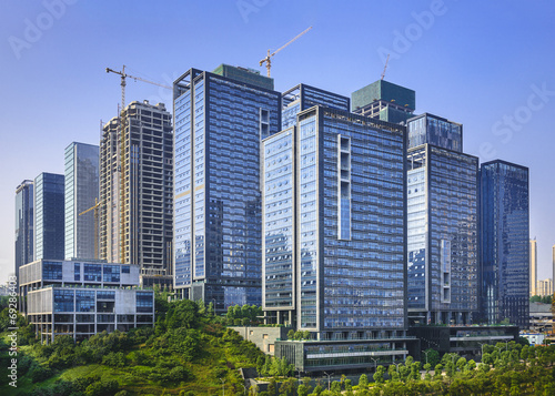 Modern Office Buildings in Chongqing, China