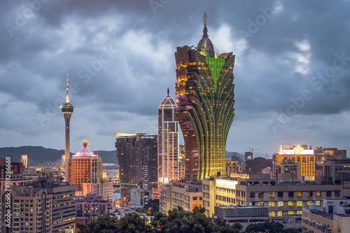 Macau, China City Skyline