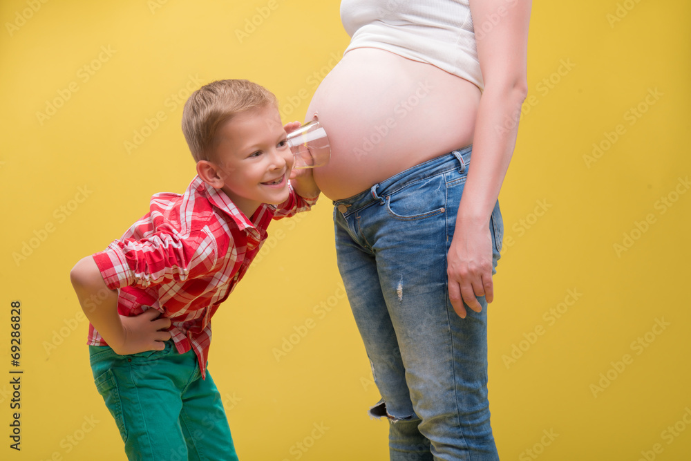 Pregnant woman expecting her baby Pregnant woman expecting her baby