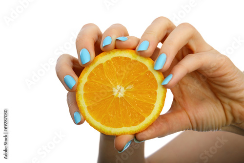 pomarańcza i paznokcie