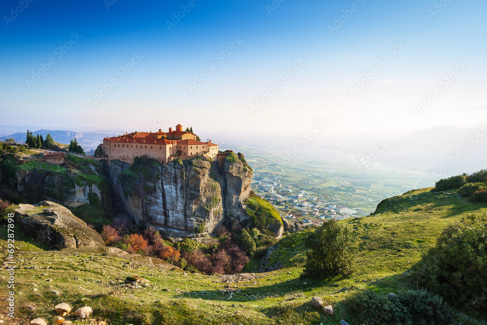 The view on Greek Varlaam Monastery - obrazy, fototapety, plakaty 
