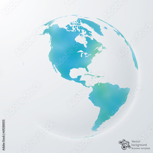 Infographics Vector Background #World Map, Watercolor texture