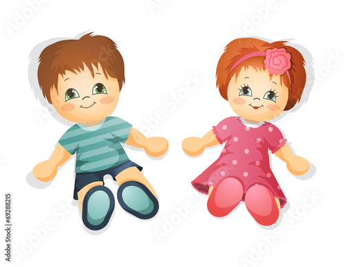 Dolls vector illustration