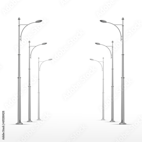 Vector Street Lamp Isolated on White Background