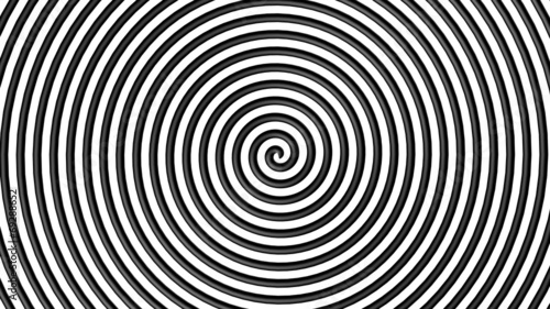 Black and white hypnotic circle
