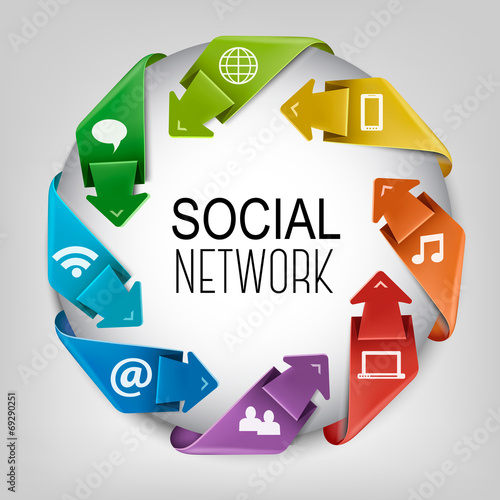 Business social network concept. Vector.