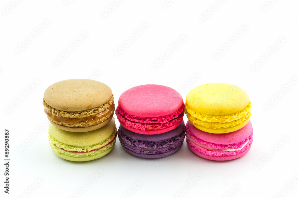 Sweet and colourful french macaroons or macaron, Dessert. Sweet and colourful french macaroons or macaron, Dessert.