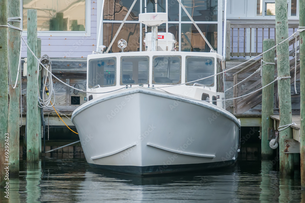 Fototapeta premium boats in the marina at sunrise