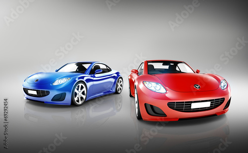 3D Luxury Sports Car Set