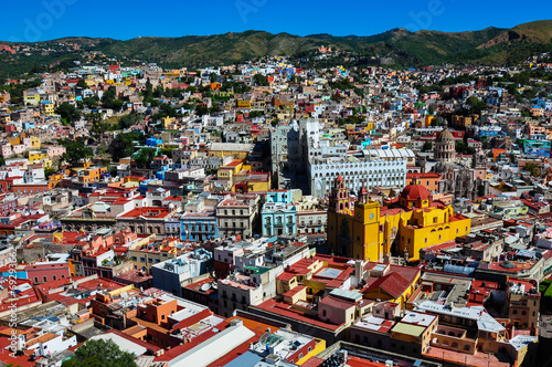 Fototapeta Naklejka Na Ścianę i Meble -  View over Colonial city of Guanajuato, Guanajuato, Mexico