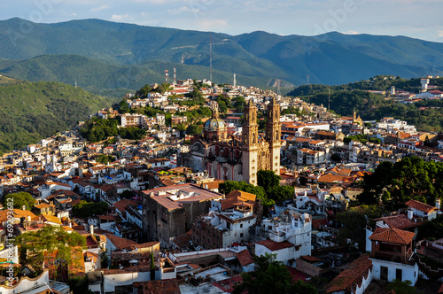 View over Colonial city of Taxco, Guerreros, Mexico
