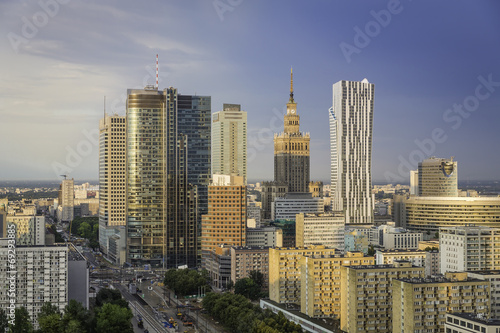 Warsaw downtown in late summer afternoon #69293885