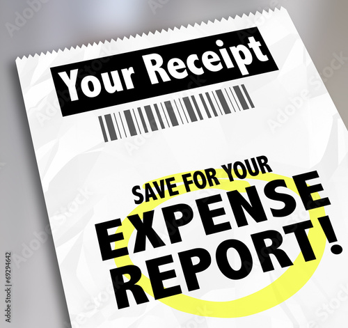Tablou pe pânză Your Receipt Save For Expense Report Payment Document