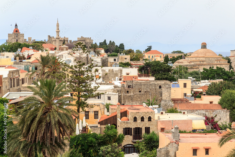 Panorama der Altstadt von Rhodos Stadt