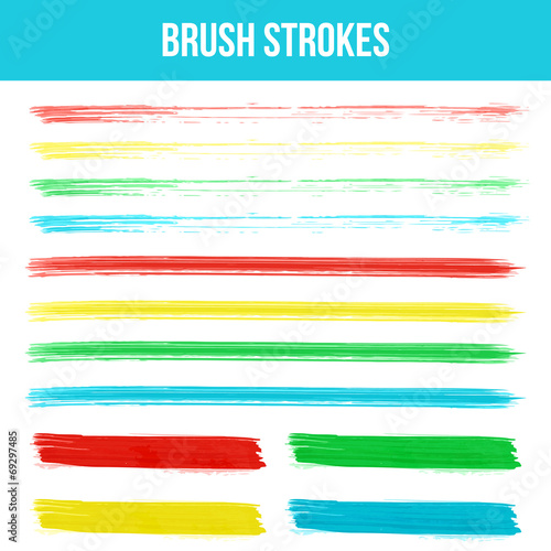 Watercolor brush strokes.