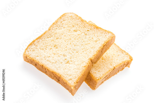 Bread isolated on white