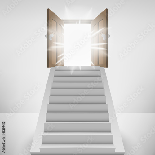 straight stairway leading to heaven door flare © LeArchitecto