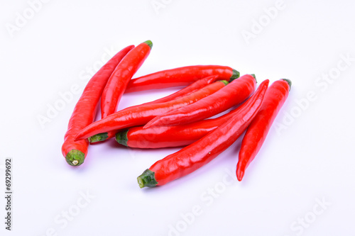 red hot chili on a white screen