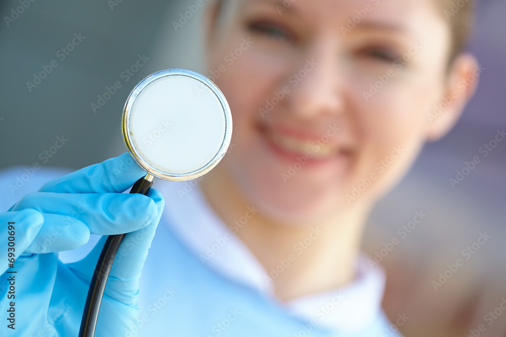 woman doctor with stethoscope woman doctor with stethoscope