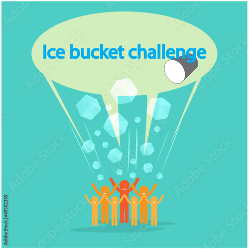 Ice Bucket Challenge concept.