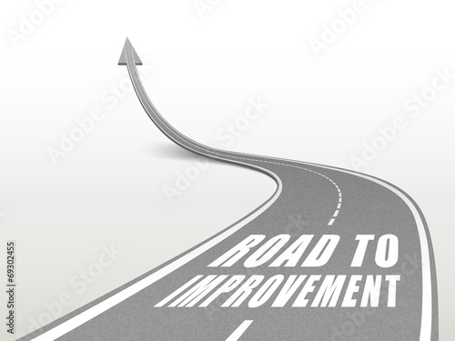 road to improvement words on highway road