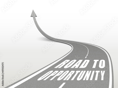 road to opportunity words on highway road