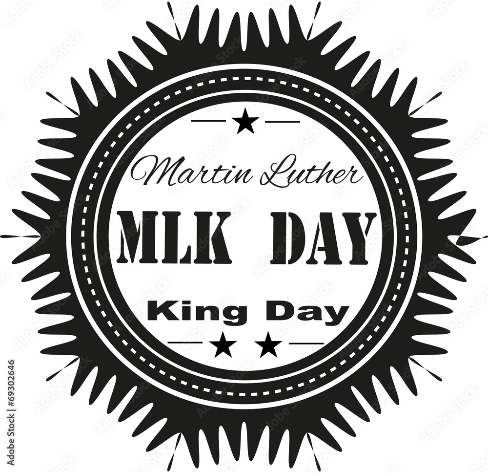 Fototapeta premium mlk day stamp