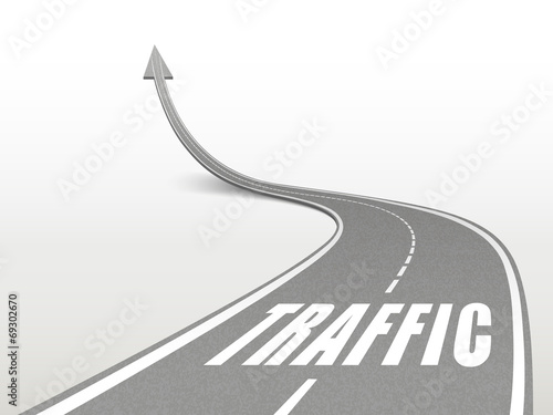 traffic word on highway road