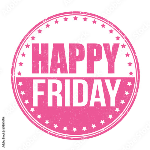 Happy friday stamp